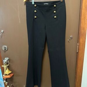 Express Black Trousers with Gold Accents